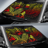 Tuvalu Auto Sun Shades Turtle Hibiscus Reggae - Polynesian Pride