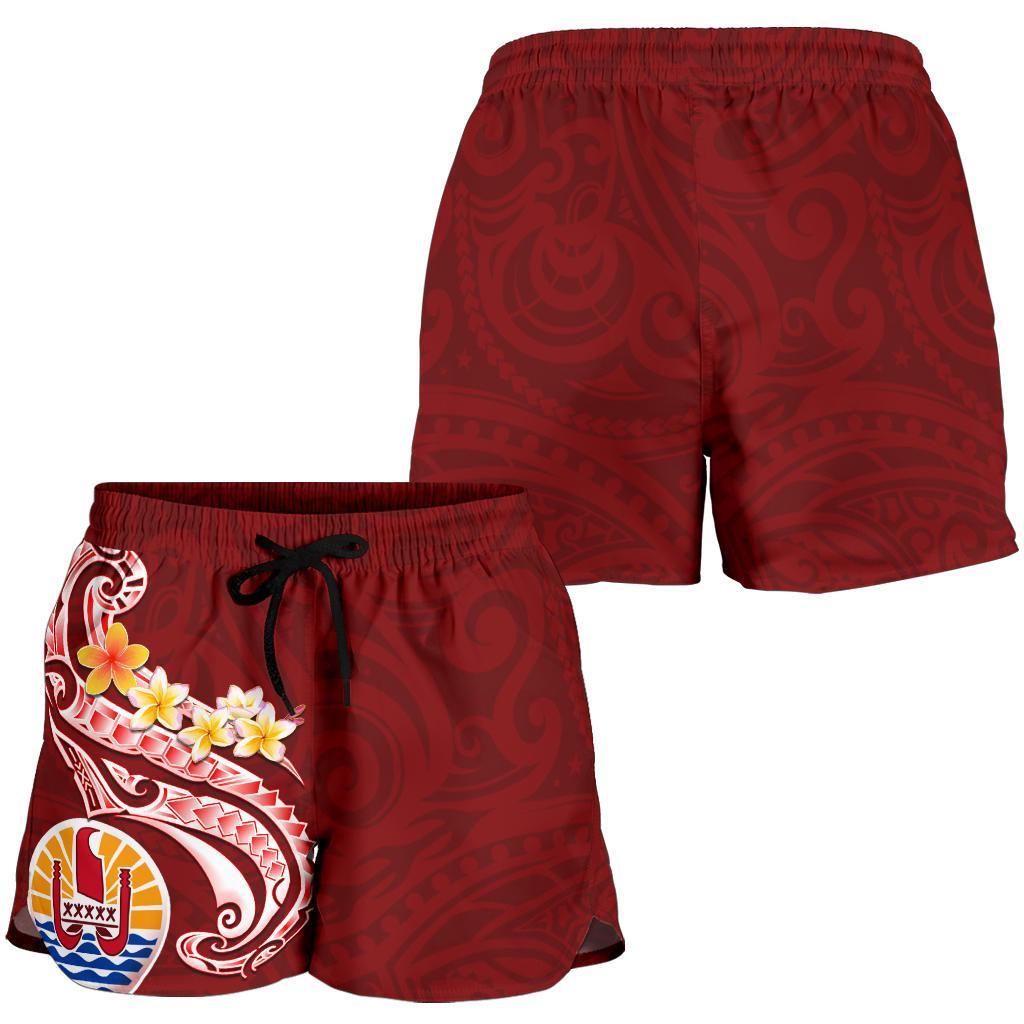 Tahiti Women's Short - Tahiti Seal Polynesian Patterns Plumeria - Polynesian Pride