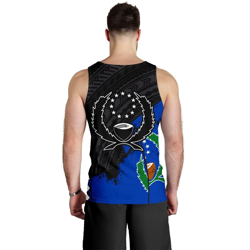 Pohnpei Special Grunge Flag Black Men's Tank Top A0 - Polynesian Pride