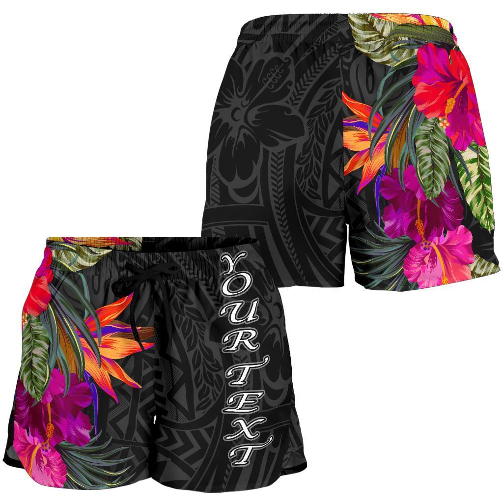 Polynesian Custom Personalised Women's Shorts - Hibiscus Pattern - Polynesian Pride