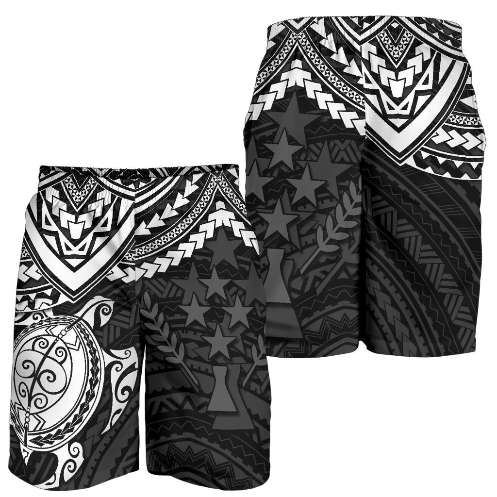 Kosrae Polynesian Shorts (Men) - White Turtle - Polynesian Pride