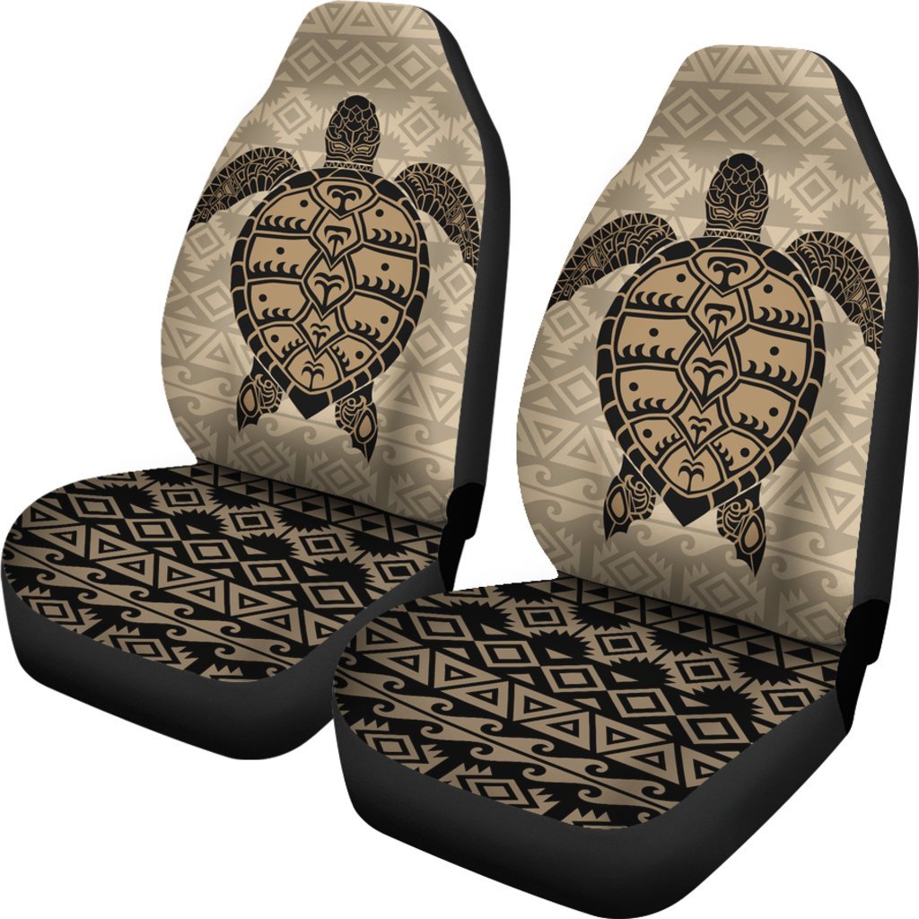 Polynesian Car Seat Covers - Polynesian Turtle Pattern Brown - Polynesian Pride