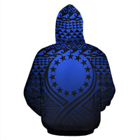 Cook Islands All Over Hoodie Lift up Blue - Polynesian Pride