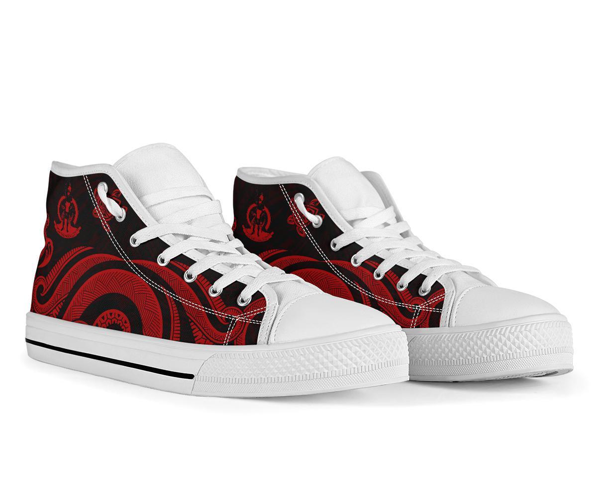 Vanuatu High Top Canvas Shoes - Red Tentacle Turtle - Polynesian Pride