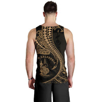 New Caledonia Men's Tank Top Kanaloa Tatau Gen NC (Gold) - Polynesian Pride