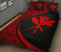 Hawaii Kanaka Polynesian Quilt Bed Set - Circle Style Red - Polynesian Pride