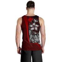 Federated States of Micronesia Men's Tank Top Red - Turtle With Hook - Polynesian Pride