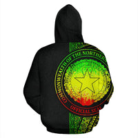 Northern Mariana Islands Polynesian All Over Hoodie Reggae Line - Polynesian Pride