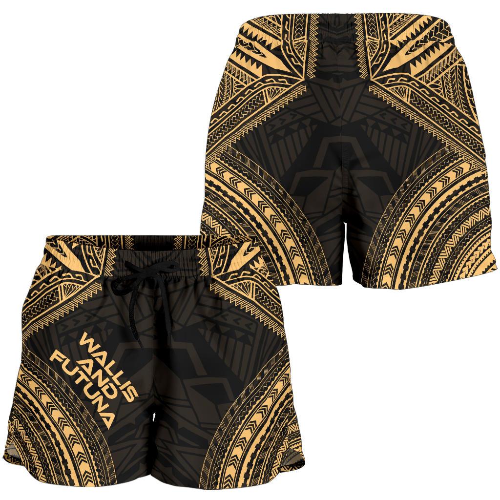 Wallis And Futuna Women's Shorts - Polynesian Chief Gold Version - Polynesian Pride