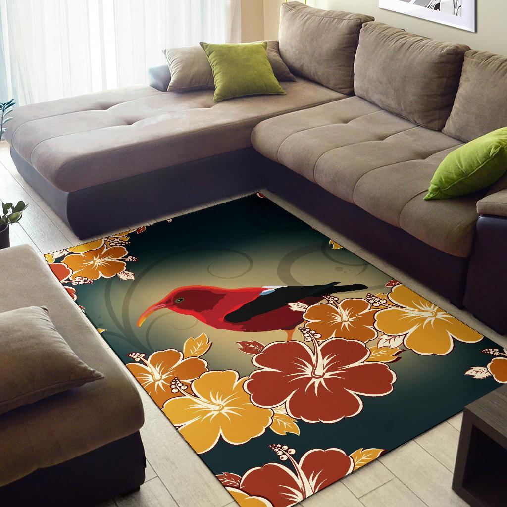Honeycreeper Hibiscus Area Rug AH - Polynesian Pride
