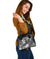 Vanuatu Shoulder Handbag - Humpback Whale with Tropical Flowers (White) - Polynesian Pride