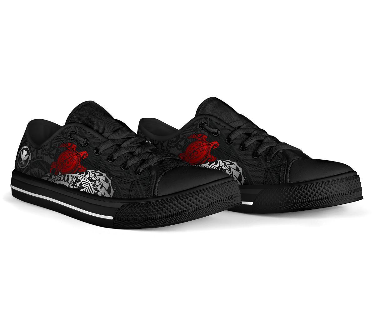 Polynesian Hawaii Low Top Shoes - Polynesian Turtle (Red) - Polynesian Pride