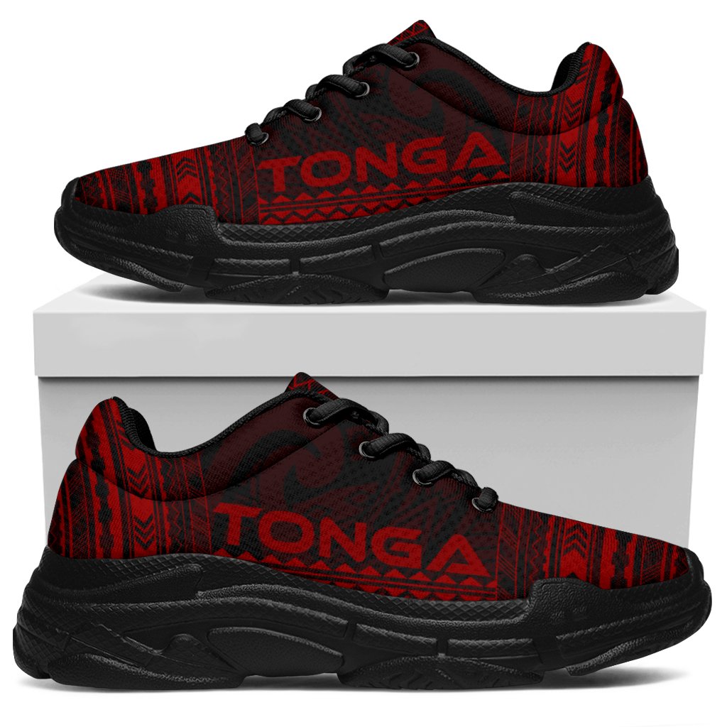 Tonga Chunky Sneakers - Polynesian Chief Red Version - Polynesian Pride