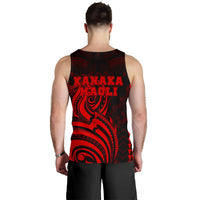 Kanaka Maoli Map Polynesian Tank Top Red - Polynesian Pride