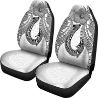 Polynesian Hook Car Seat Cover - Hibiscus White - Polynesian Pride