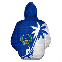 Pohnpei Hoodie Pohnpei Flag Coconut Tree - Polynesian Pride