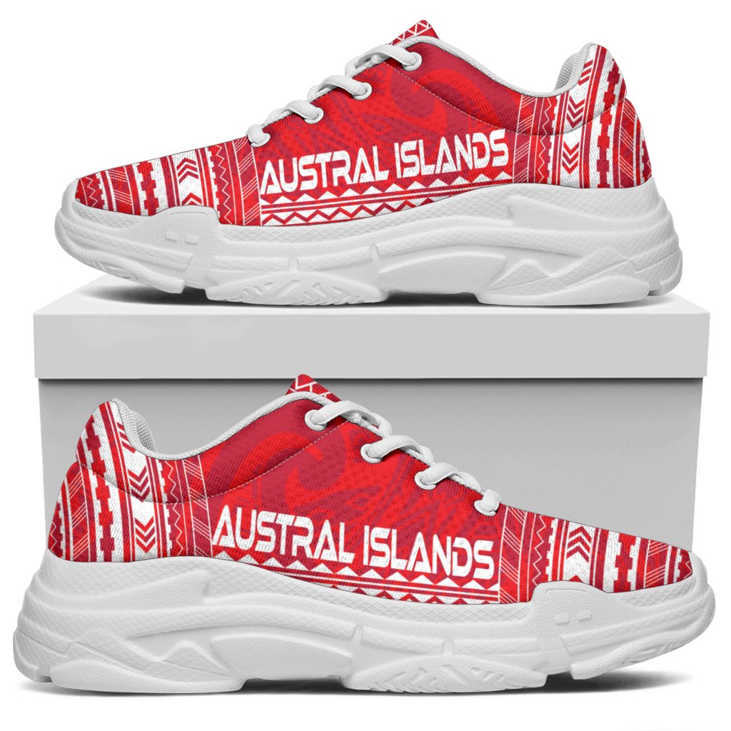 Austral Islands Chunky Sneakers - Polynesian Chief Flag Version - Polynesian Pride