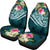 Guam Polynesian Car Seat Covers - Summer Plumeria (Turquoise) - Polynesian Pride
