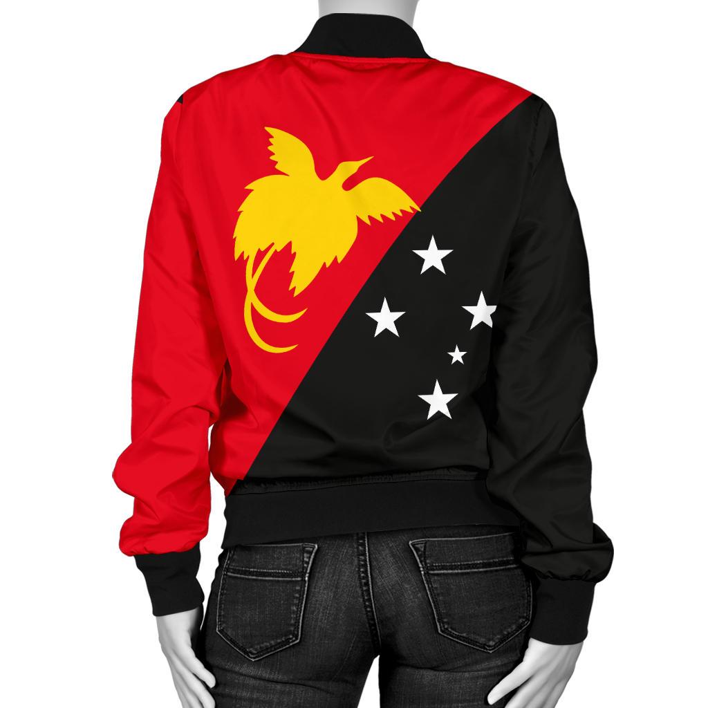 Papua New Guinea Flag Women's Bomber Jackets - Polynesian Pride