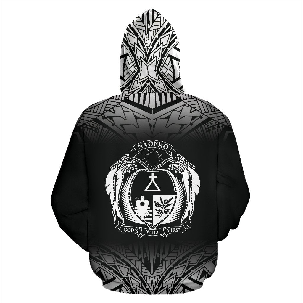 Nauru All Over Zip up Hoodie Fog Black Style - Polynesian Pride