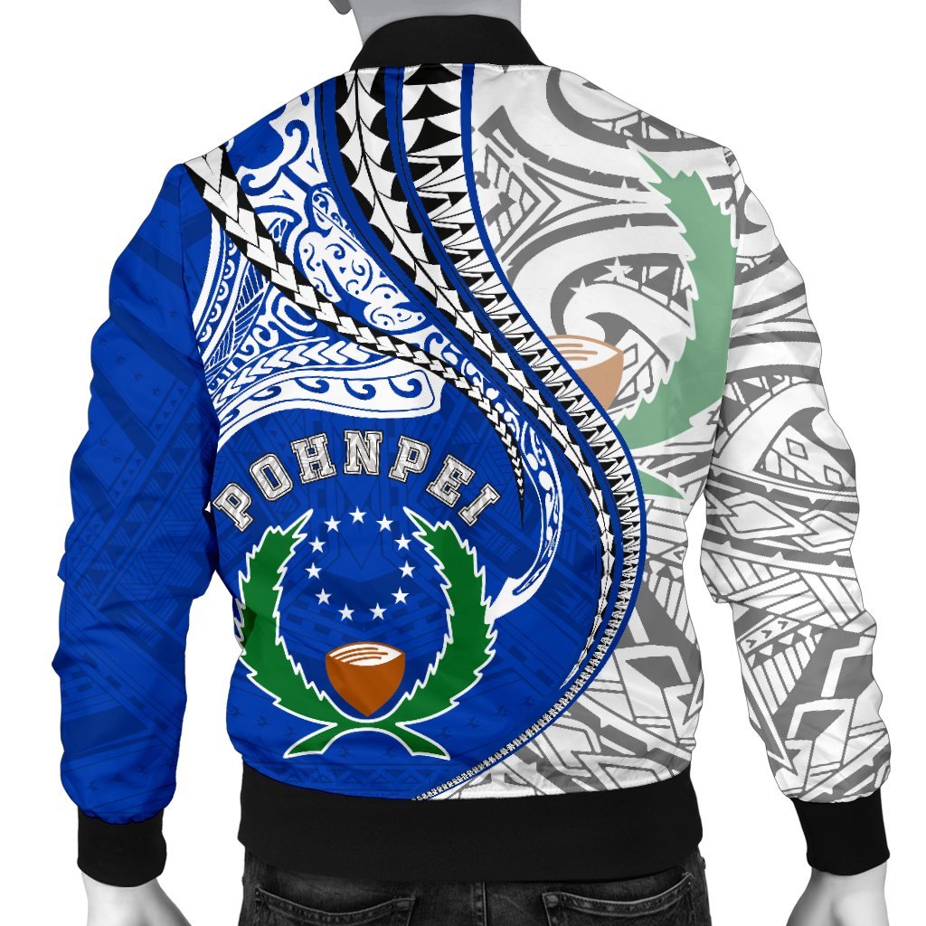 Pohnpei Men's Bomber Jacket Kanaloa Tatau - Polynesian Pride