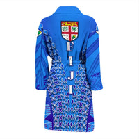 Fiji Drua Men Bath Robe Tapa - Polynesian Pride