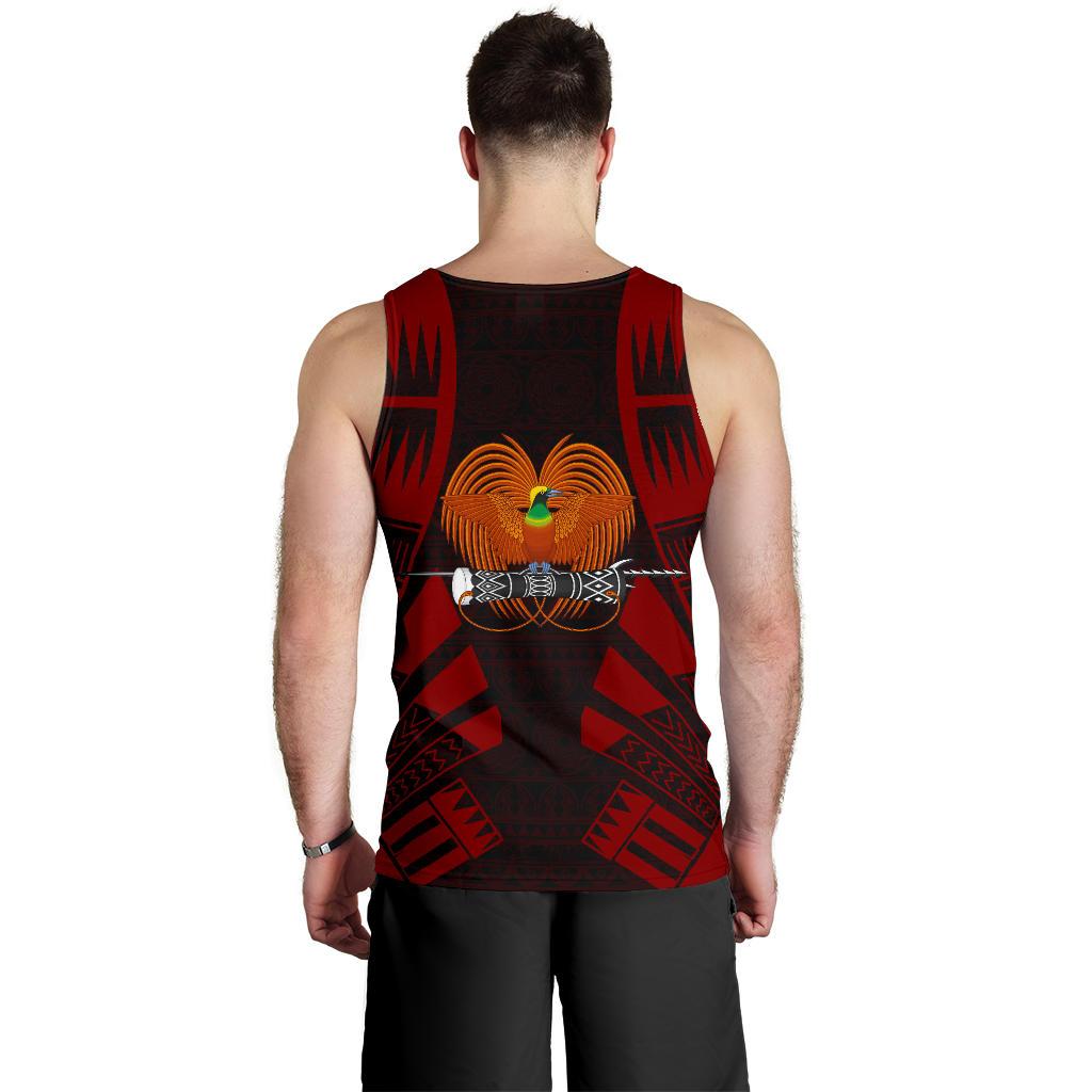 Papua New Guinea Men Tank Top - Polynesian Tattoo Red - Polynesian Pride