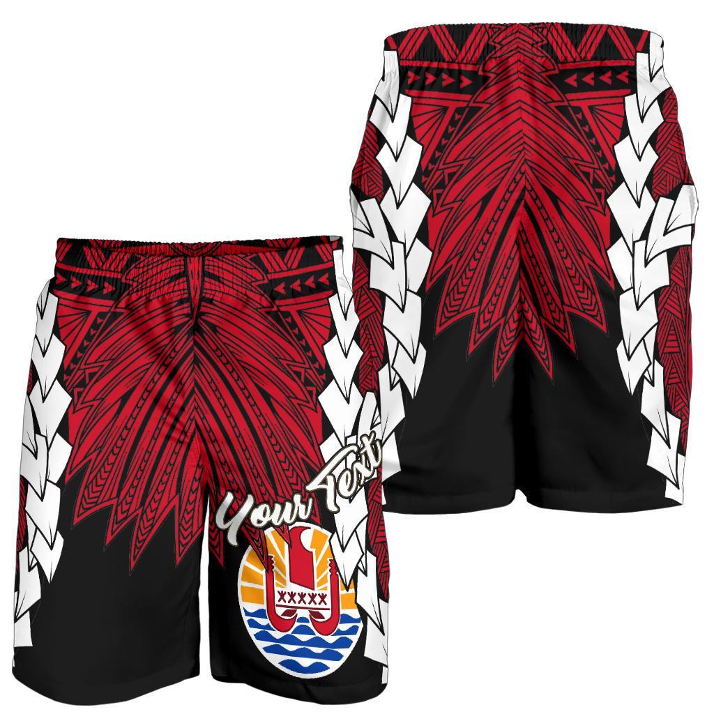 Tahiti Polynesian Custom Personalised Men's Shorts - Tribal Wave Tattoo Flag Style - Polynesian Pride