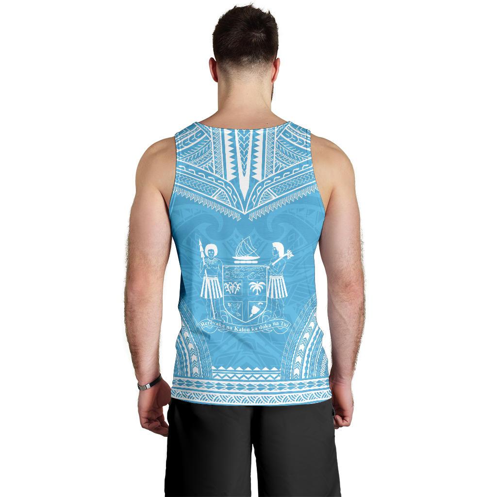 Fiji Men's Tank Top - Polynesian Chief Flag Version - Polynesian Pride