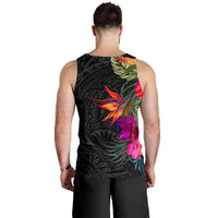 Polynesian Men's Tank Top - Hibiscus Pattern - Polynesian Pride