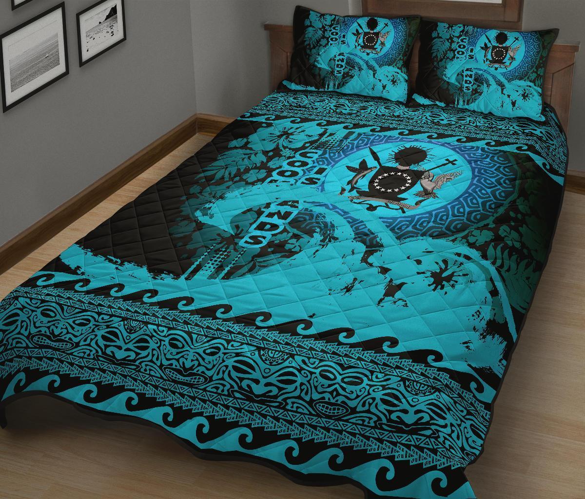 Cook Island Quilt Bed Sets Wave Navy - Polynesian Pride
