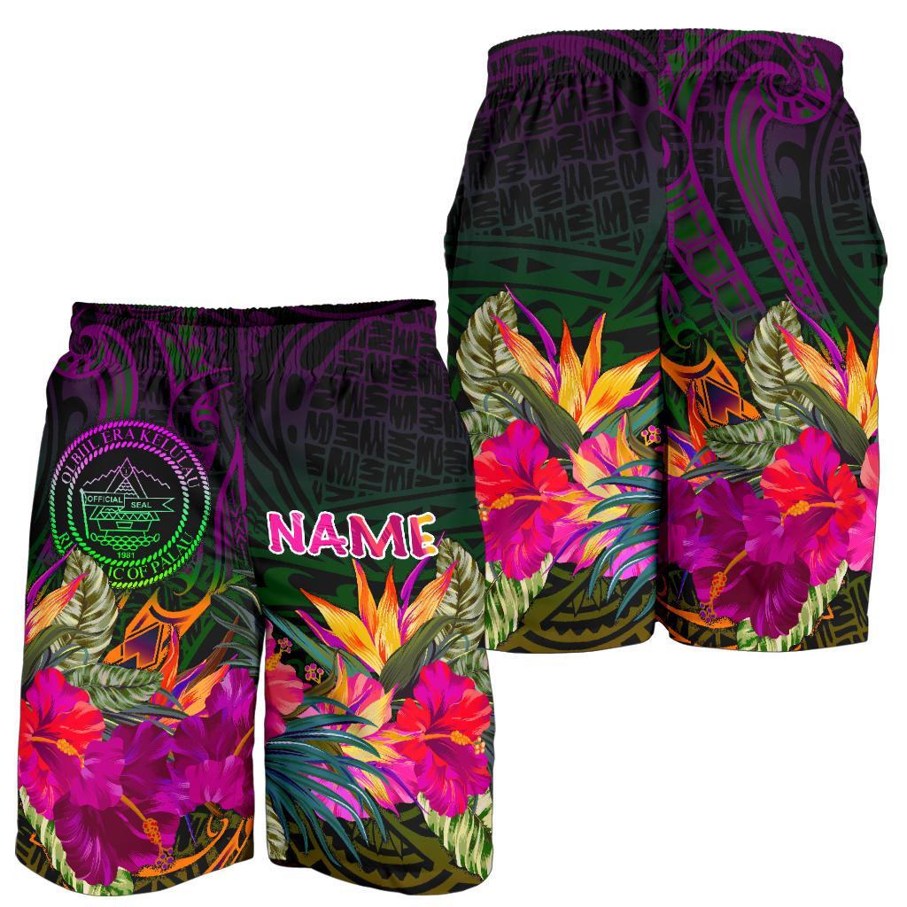 Palau Personalised Men's Shorts - Summer Hibiscus - Polynesian Pride