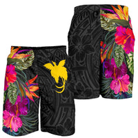 Papua New Guinea All Over Print Men's Shorts - Hibiscus Polynesian Pattern - Polynesian Pride