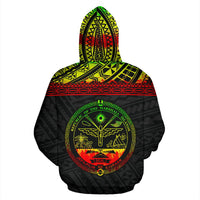 Marshall Islands Polynesian Zip up Hoodie Reggae - Polynesian Pride