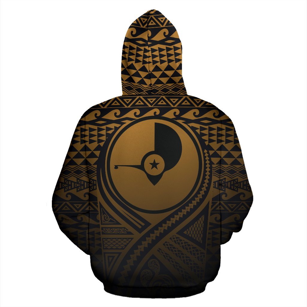 Yap All Over Zip up Hoodie Lift up Gold - Polynesian Pride