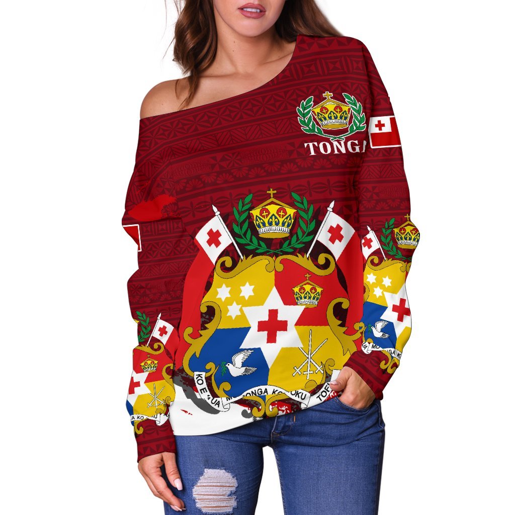 Tonga Special Off Shoulder Sweater A7 - Polynesian Pride