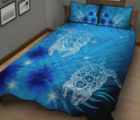 Hawaii Turtle Hibiscus Quilt Bed Set - Bling Style - Polynesian Pride