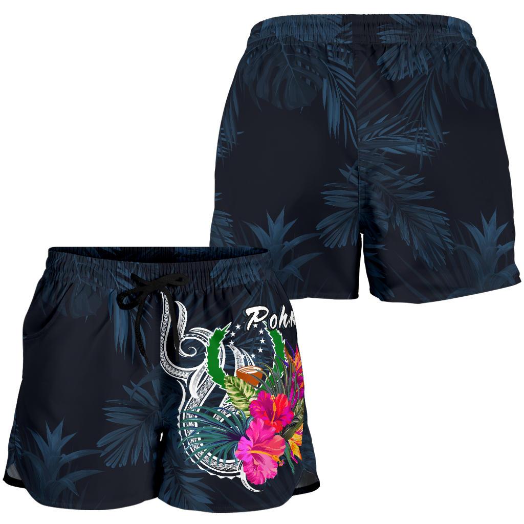Pohnpei Micronesia Women's Shorts - Tropical Flower - Polynesian Pride