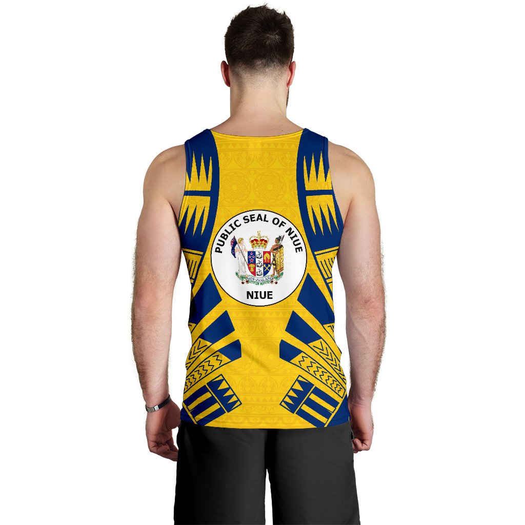Niue Men Tank Top - Polynesian Tattoo Flag - Polynesian Pride