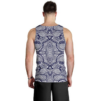 Polynesian Men's Tank Top Blue And White - Polynesian Pride