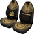 Vanuatu Car Seat Cover - Vanuatu Coat Of Arms Polynesian Chief Tattoo Gold Version - Polynesian Pride