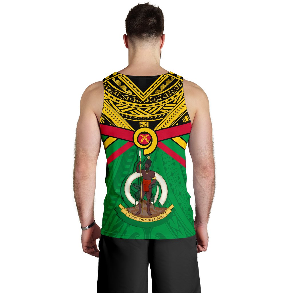 Vanuatu Men Tank Top Simple Coat Of Arms Rugby - Polynesian Pride