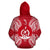 Vanuatu Polynesian ll Over Hoodie Map Red White - Polynesian Pride