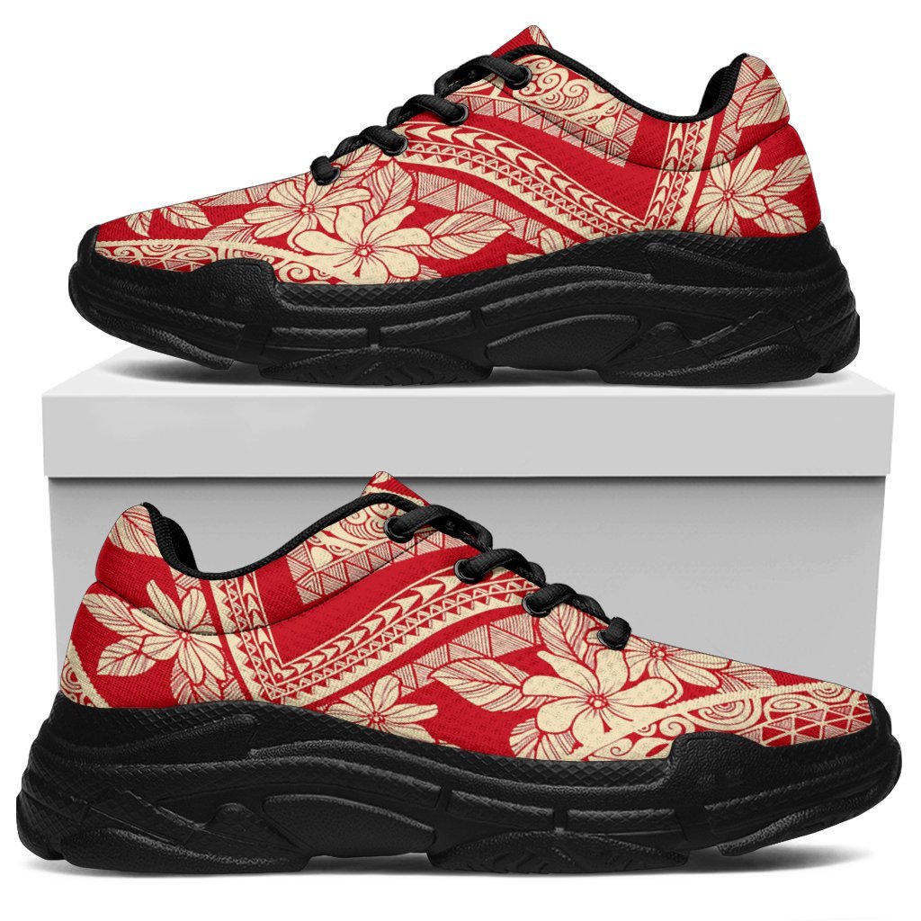 Polynesian Plumeria Mix Chunky Sneakers - Polynesian Pride