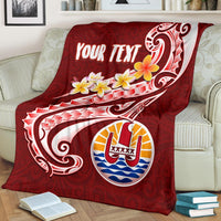 Tahiti Personalised Premium Blanket - Tahiti Seal Polynesian Patterns Plumeria - Polynesian Pride