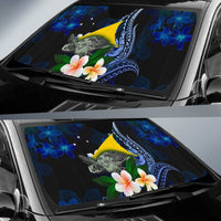 Tokelau Polynesian Sun Shades - Turtle With Plumeria Flowers - Polynesian Pride