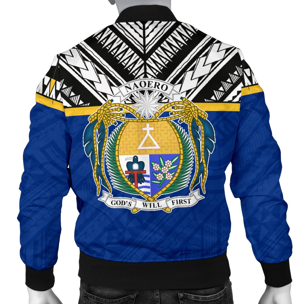 Nauru Men's Bomber Jacket - Polynesian Design - Polynesian Pride