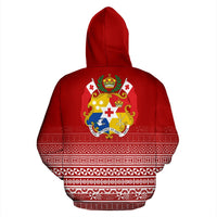 Tonga Zipper Hoodie Tonga 676 Phone Code Flag Coat of Arms - Polynesian Pride