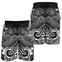 Vanuatu Polynesian Men's Shorts - White Shark Polynesian Tattoo - Polynesian Pride