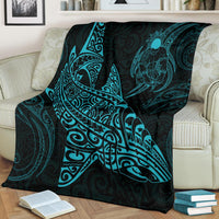 Shark Polynesian Blanket - Polynesian Tattoo Blue - Polynesian Pride